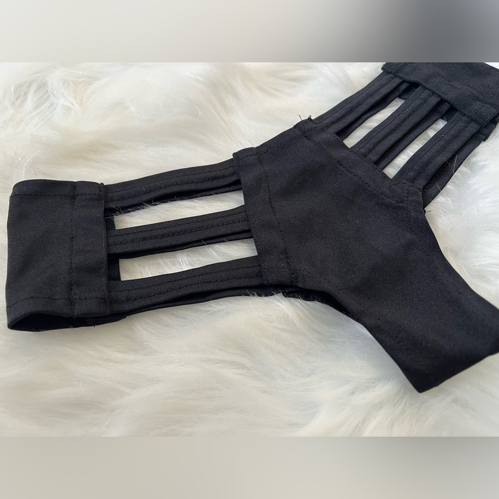 Black Strappy Cutout Festival Bottoms - Picture 2 of 5